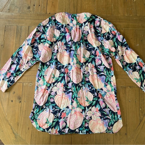 VICTORIA'S SECRET Gold Label Medium Shirt Night Gown Lingerie Floral Shell 90’s - Picture 5 of 7